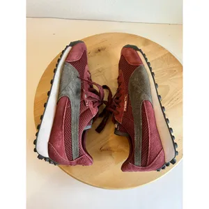 Puma Maroon Gray Genuine Suede Leather Lace Up Sneakers Shoe Size 8 Women's thumbnail 6