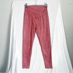 OFFLINE X AERIE | Pink Wax Coated Crossover Leggings Sz M thumbnail 3