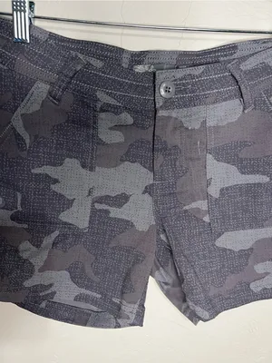 Prana‎ Olivia Blue Gray Camo Outdoor Hiking Trail Utility Shorts thumbnail 3