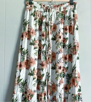 Mi Ami by Francesca’s Hibiscus Printed Maxi Skirt M thumbnail 3