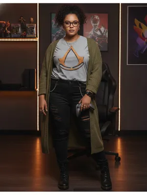 Assassin's Creed Graphic T-Shirt XL Gray Gaming Logo Tee Video Gamer thumbnail 6