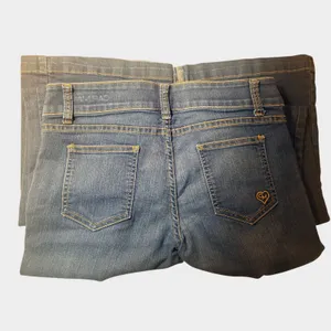 Carmar Bootcut Jeans Womens 28 Blue Excellent Stretch Heart Embroidery thumbnail 7