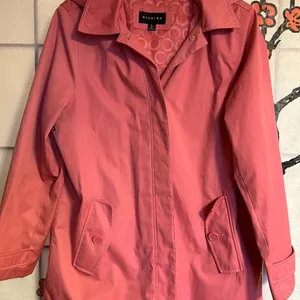 Fun Pink Raincoat with Hood to Keep you Warm, Dry & Happy on ☔️ Days thumbnail 1