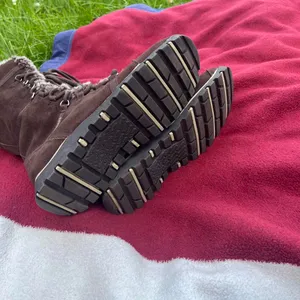 Vtg Skechers Y2K Women’s Faux Fur Boots Brown Suede Lace Up Grand Jams Size 7.5 thumbnail 5