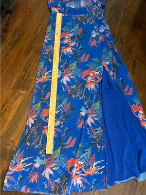 Akira Promise Falls Tie Front Open Midriff Maxi Dress Large thumbnail 8