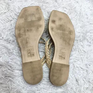 Dolce Vita Izabel Raffia Slide Strappy Sandals Tan Snakeskin 8 thumbnail 6