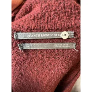 Anthropologie Womens Sweater V Neck‎ Boxy Dolman Rust Size S thumbnail 5
