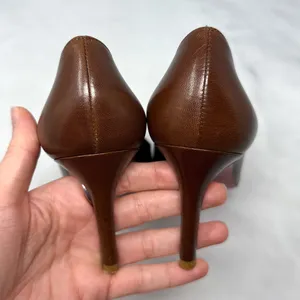 Christian Louboutin Vintage Simple Pump 85 Leather Low Mid Height Heels Brown 36 thumbnail 9
