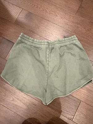 aerie Olive Green Drawstring Lounge Shorts Size Large - C73-010 thumbnail 3