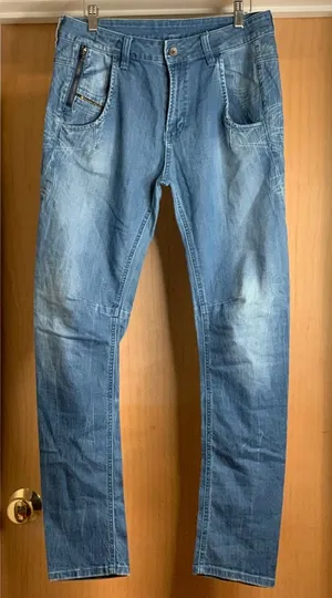 Easy to Wear Faded Blue Wash Barrel Jeans. Size-29 Utilitarian Streetwear thumbnail 1