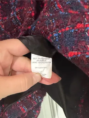 Amanda Uprichard Shawl Collar Blazer Tweed Size Small Twee Preppy Plaid Pockets thumbnail 5