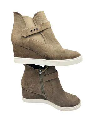 Linea Paolo Freshton suede leather Wedge sneaker bootie shoes sz 6.5 thumbnail 1