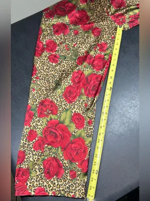 Victoria’s Secret Women’s Size L Y2K Leopard & Rose Print Pajama Set thumbnail 7