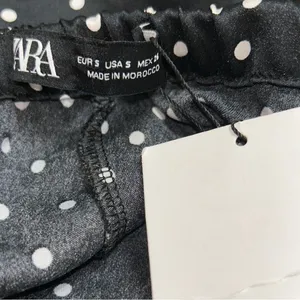 Zara Polka Dot Midi Black & White Skirt(Size Small) thumbnail 8