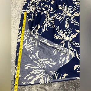 ZARA long skirt in floral print blue/ivory size M Cotton thumbnail 11