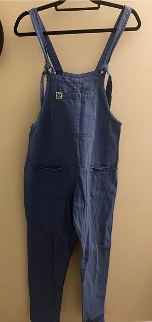 Vintage 100% Organic Cotton Lucy & Yak Blue Denim-Style Overalls thumbnail 1