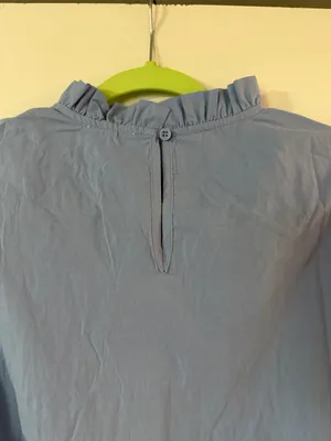 Rails Heyson  Light Blue Smocked Ruffle-Trim Blouse thumbnail 6
