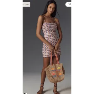 Anthropologie Maeve The Ophelia Sleeveless Linen Mini Dress Sz 14 NEW Boho Ikat thumbnail 4