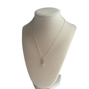 Silver Clover Pendant Necklace Dainty Minimalist Lucky Charm Jewelry thumbnail 5