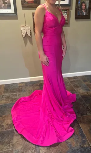 Sherri Hill Fusha Hot Pink Formal dress (Will get better pictures soon!) thumbnail 1