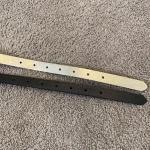 Women’s Belts 2 Pack 1 Black wSilver Buckle & 1 Gold/Silver wGold Buckle L NWT thumbnail 4