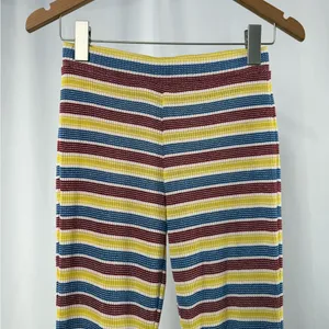 NWT Zara Rib Texture‎ Striped Pull On Flare Pants in Multi Size Medium thumbnail 5
