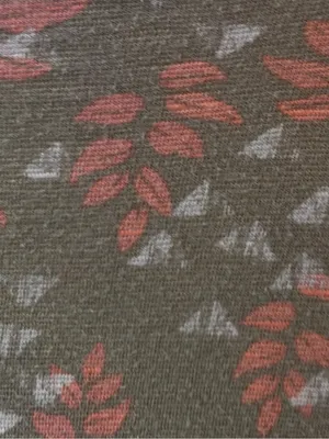 Toad & Co Rosemarie Dress Organic Cotton Olive Green Leaf Print Womens M thumbnail 2