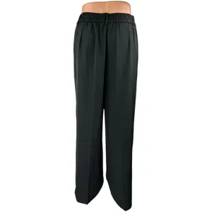 Sassy Zoey Black Pleated High Waisted Wide Leg Trousers Dress Pants Size 4/6 thumbnail 3