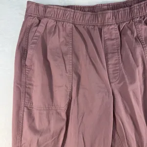 Old Navy 2X High Waisted Pulla Utility Pants Comfort Casual Pull On Pink‎ Barrel thumbnail 6