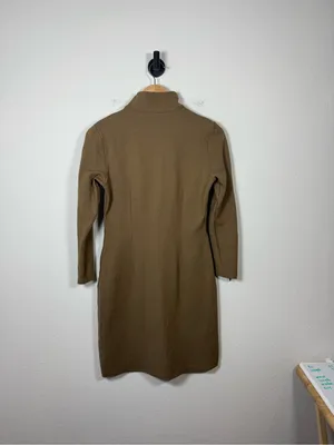 J. McLaughlin Bedford Ponte Quarter Zip Sheath Dress Brown Size S thumbnail 8