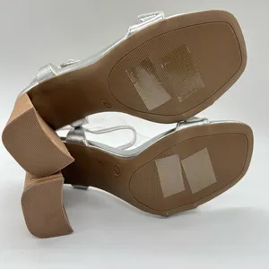 Journee Collection Sandals‎ Womens 7 Silver Dianne Heeled Open Toe Sandals NEW thumbnail 9