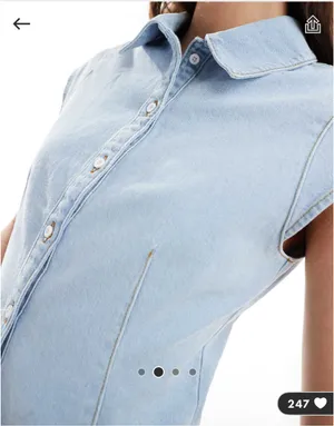 Miss Selfridge Denim Sleeveless Top thumbnail 2