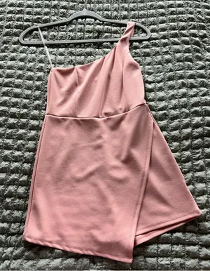 Blue Blush One-Shoulder Pink Women’s Dress thumbnail 1