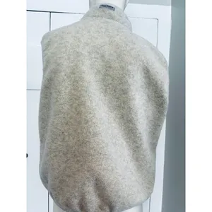 Vintage Eddie Bauer Vest Womens Tan Sherpa ‎ Fleece Full Zip Medium Polartec thumbnail 2