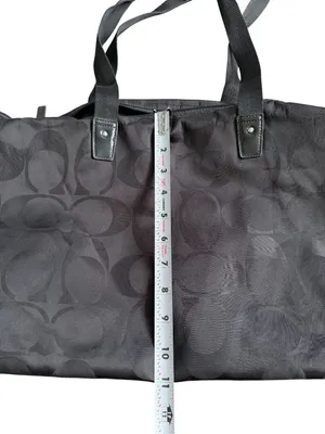 COACH Signature Black Getaway Weekender Shoulder Tote Bag w/ Pouch thumbnail 6