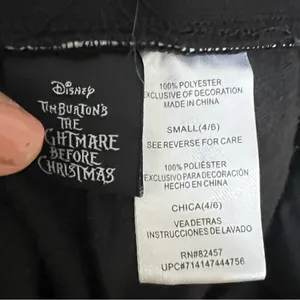 Disney Tim Burton nightmare before Christmas black and silver sweatpants thumbnail 6