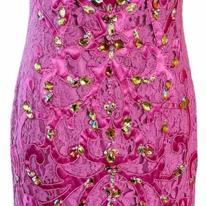 JOVANI Pink Lace Dress Strapless Mermaid Sweetheart Gown Prom Formal Gala 6 NWT thumbnail 12