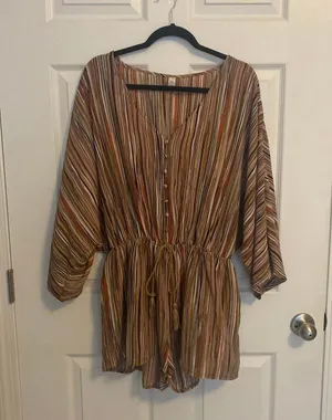 L LOVE Striped Romper thumbnail 1