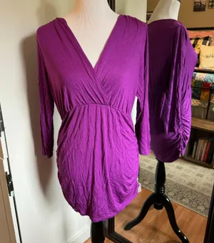 Motherhood Maternity Large Purple Top thumbnail 1