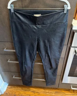 Altar'd State Black Faux Leather‎ Pull-On Leggings large thumbnail 1