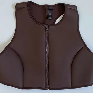 SKIMS Rubberized Scuba Swim High Neck Bikini Top Cocoa 2X Womens‎ Plus Size thumbnail 10