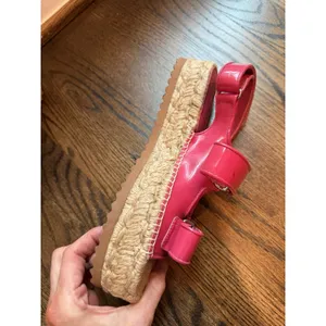 Reformation Trinity Sport Espadrille Patent Leather Hot Pink Sz 7 NEW thumbnail 12