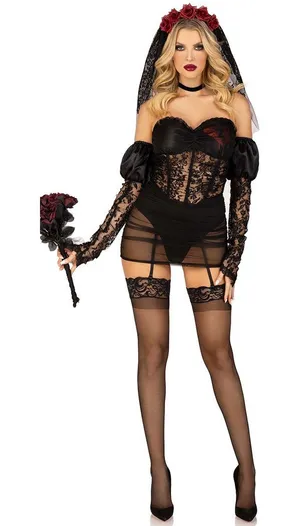 NEW Leg Avenue Heartbreak Bride Sexy Halloween Costume Size XS thumbnail 1