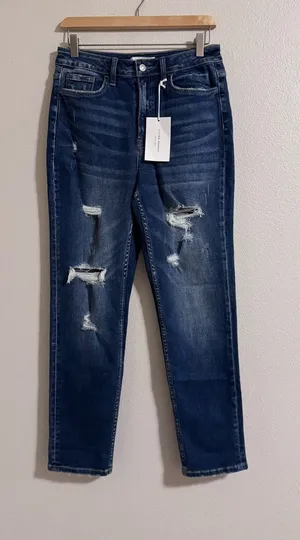 Flying Monkey Women’s Medium Indigo Ripped Skinny Jeans thumbnail 1