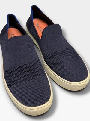 Rothy's The Sneaker Maritime Lattice Stitch Navy Slip On Shoes Size 11 thumbnail 1