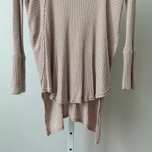 JOLIE Cotton Boho Relaxed Fairy Slouchy Waffle Knit Tunic Top OS Pink thumbnail 5