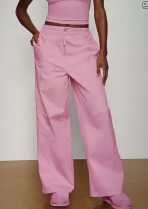 Skims Bubblegum Pink Wide Leg Barrel Like Legs Barbiecore Balletcore Womens L thumbnail 1