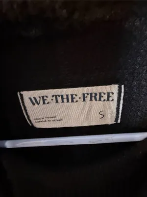 We The Free Highland Black Waffle Knit Oversized Turtleneck Size‎ Small thumbnail 4