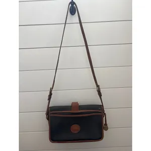 Dooney & Bourke Vintage All Weather Leather Crossbody Bag Black British Tan thumbnail 2