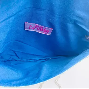 l*space Aqua Teal Blue Space Dye Silver Chain Crossbody Festival Bag Purse thumbnail 9